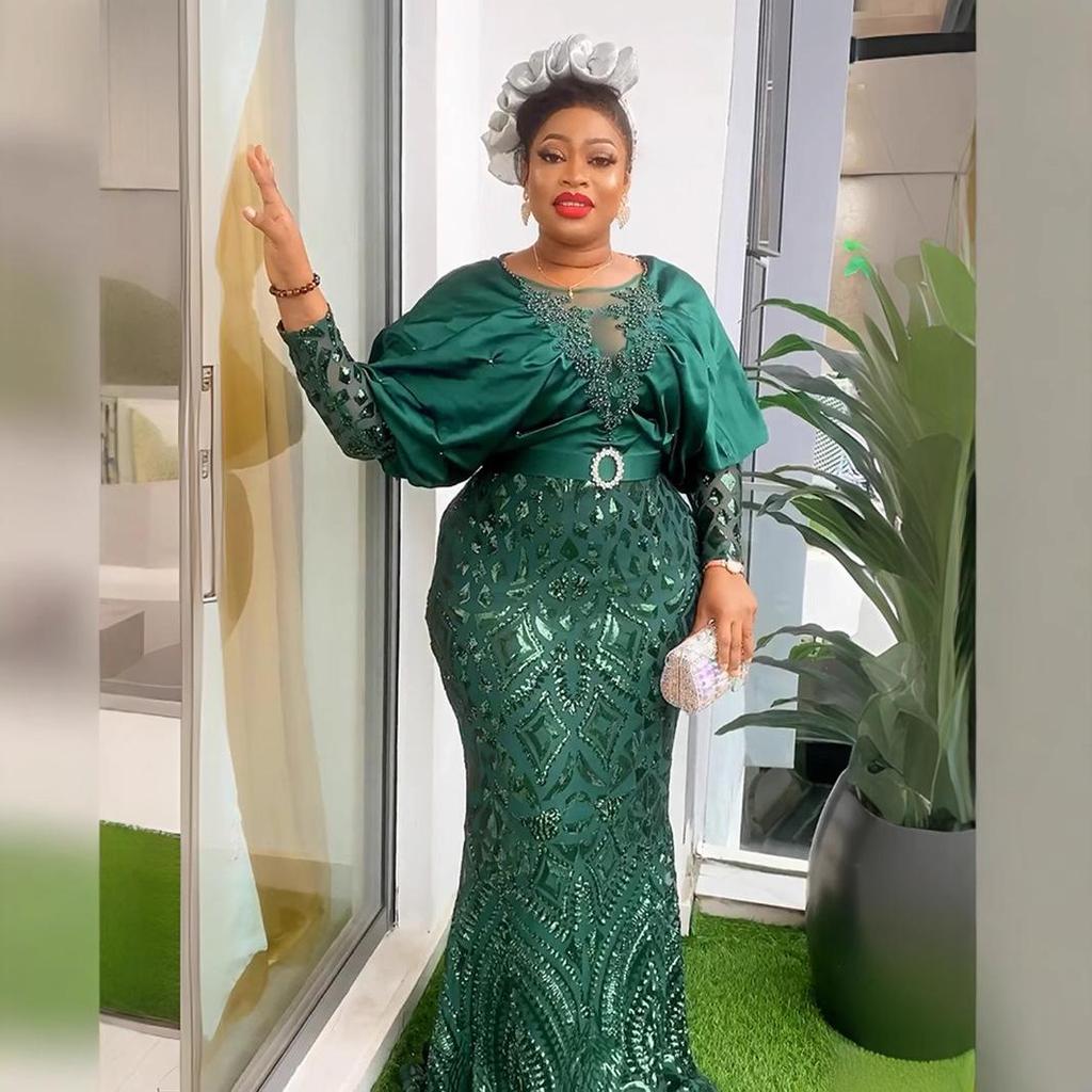 Элегантное вечернее платье с пайетками большого размера для женщин