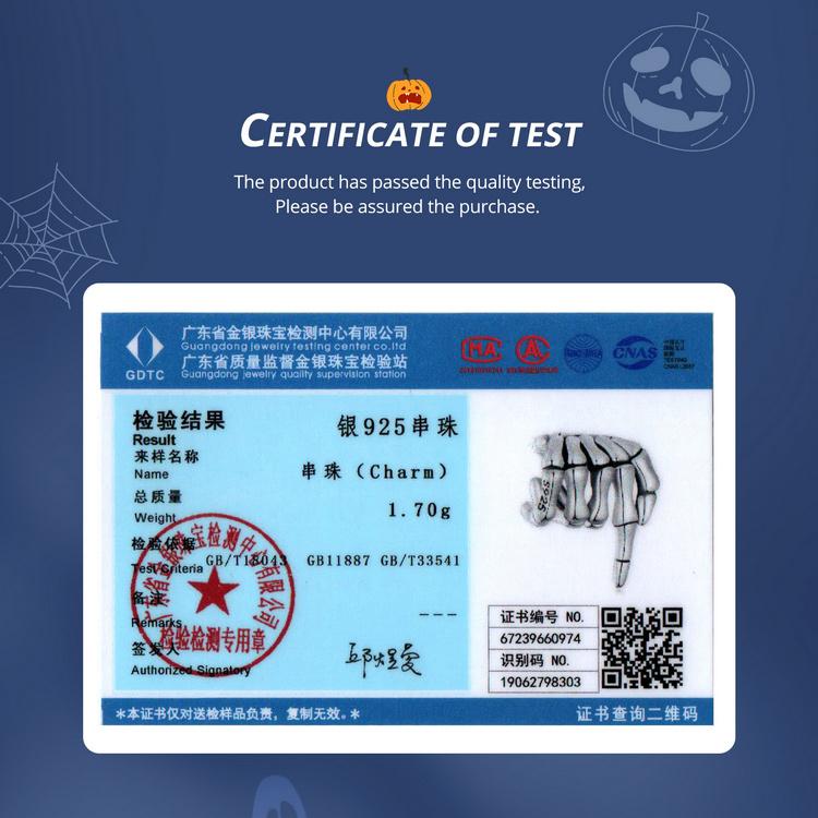 BAMOER стерлингового серебра 925 пробы, темный индивидуальный скелет, ручные подвески, бусины для женщин и девочек, браслет и браслет, ювелирные изделия своими руками