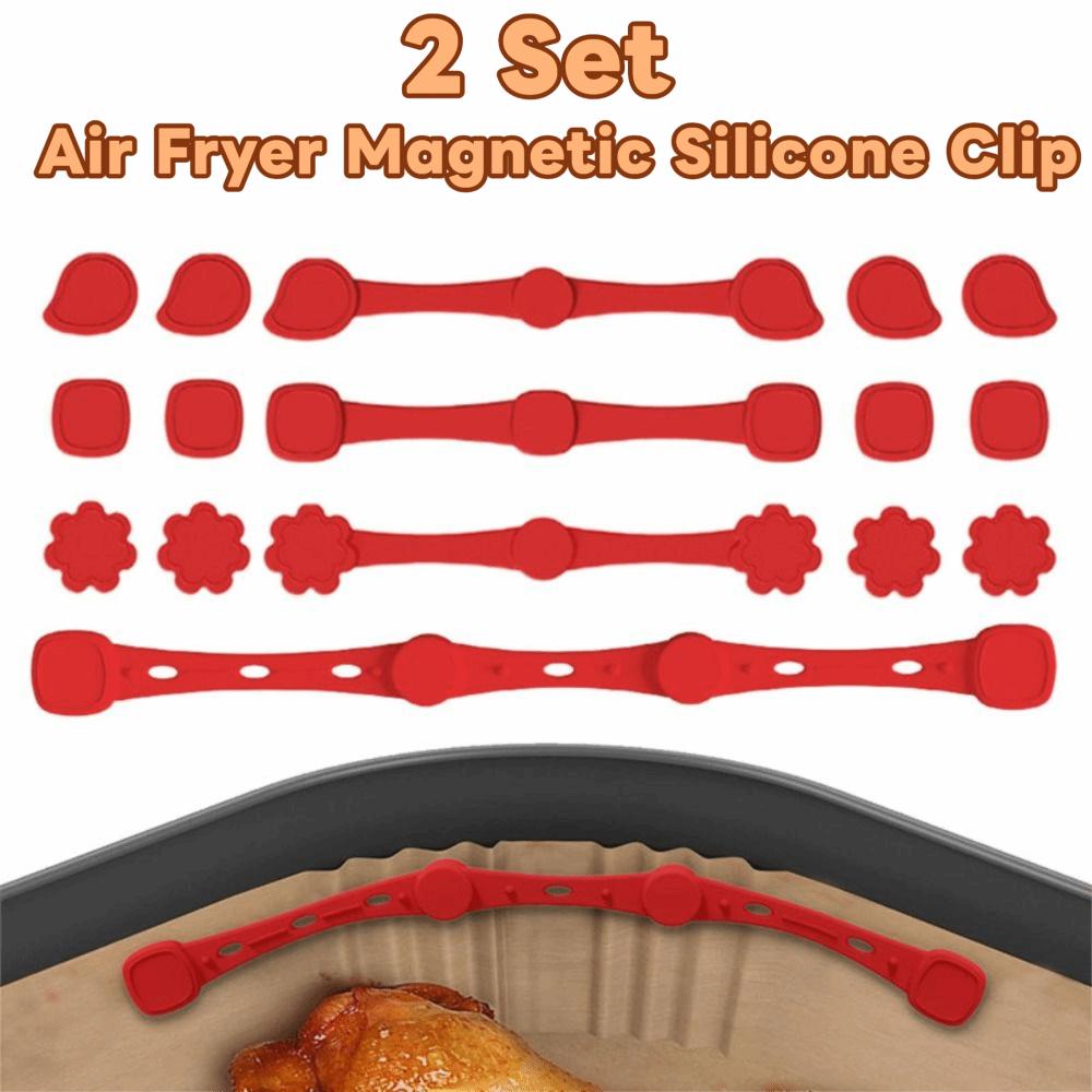 2 Set Non-Scratch Air Fryer Magnet Buckle Reusable Air Fryer Parchment Paper Lock Baking