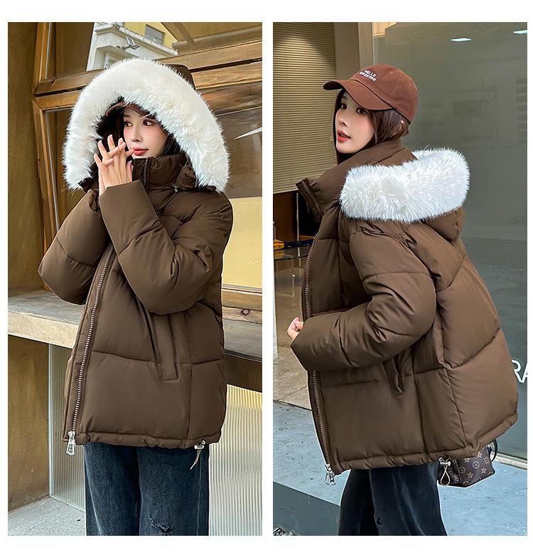 Осенне-зимняя женская однотонная меховая куртка с капюшоном, свободная, короткая, модная, утолщенная, теплая, ветрозащитная куртка, 7 цветов