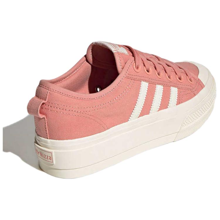 Adidas Originals Nizza Platform Comfortable Fashion Durable Height Increasing Low Top Canvas Shoes Women Sneakers Pink JQ9149