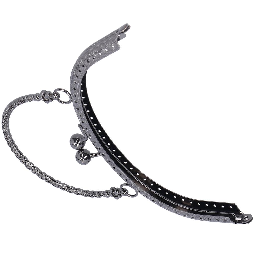 Полукруглая ручка для кошелька с металлической рамкой, застежка-замок для сумок 16,5 см, принадлежности для самостоятельного изготовления сумки, рутений