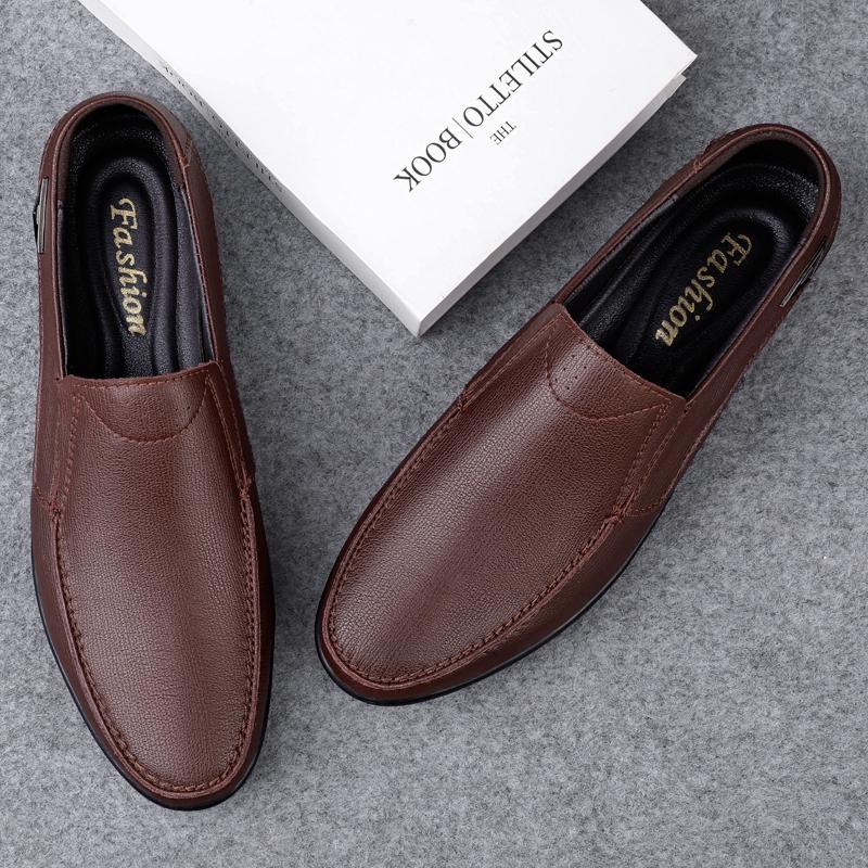 Business Men Loafers High Quality Genuine Leather Casual Shoes Men Luxury Driving Comfortable Soft Flats Handmade Men Moccasins