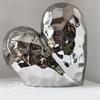 Refined Heart Shape Ceramics Statue Living Room Adornment Offering Aesthetic Appeal and Timeless Love Symbolism