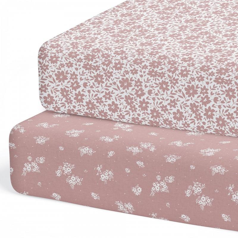 Soft Breathable Cotton Baby Crib Fitted Sheet Set With Animal Print Newborn Toddler Bedding