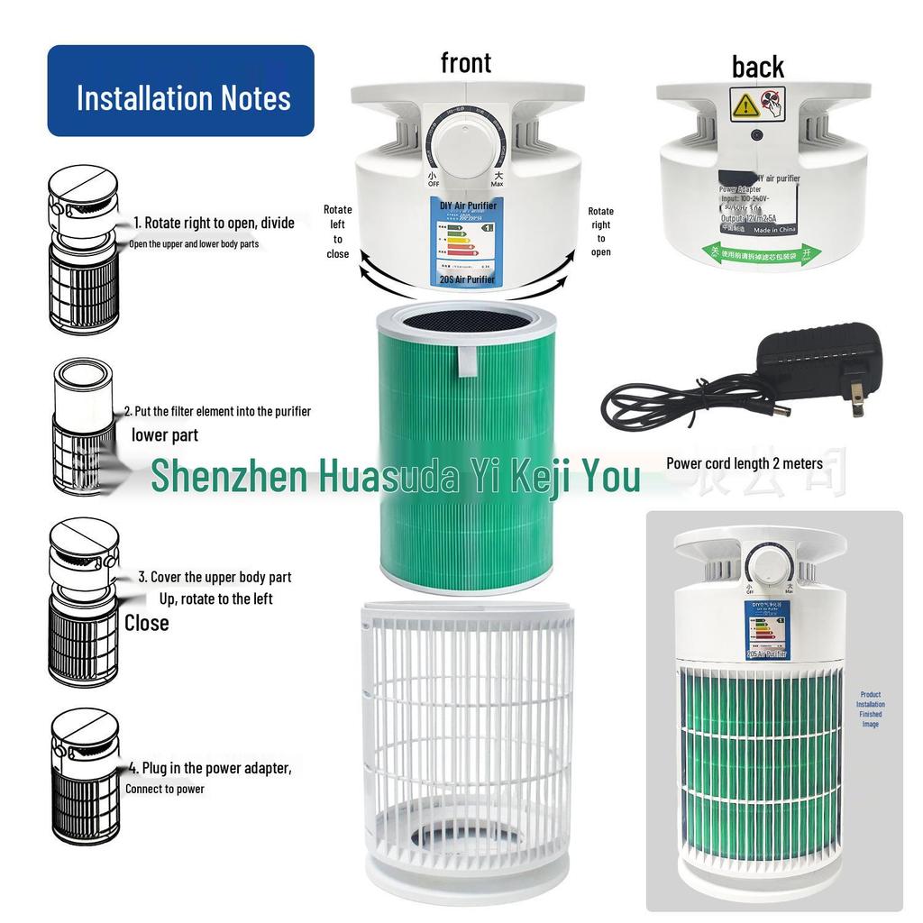 Smoke & Dust Air Purifier for Homes – Bedroom & Living Room Deodorizer with Hair Removal & Sterilization
