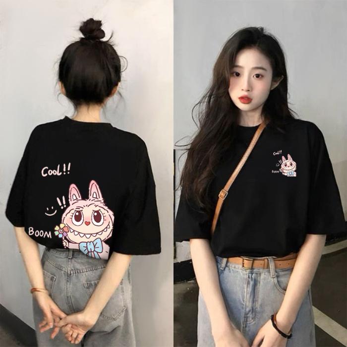 Summer's New Stylish and Youthful T-shirt for Women A Trendy Large-sized Short-sleeved Cute and Loose Top