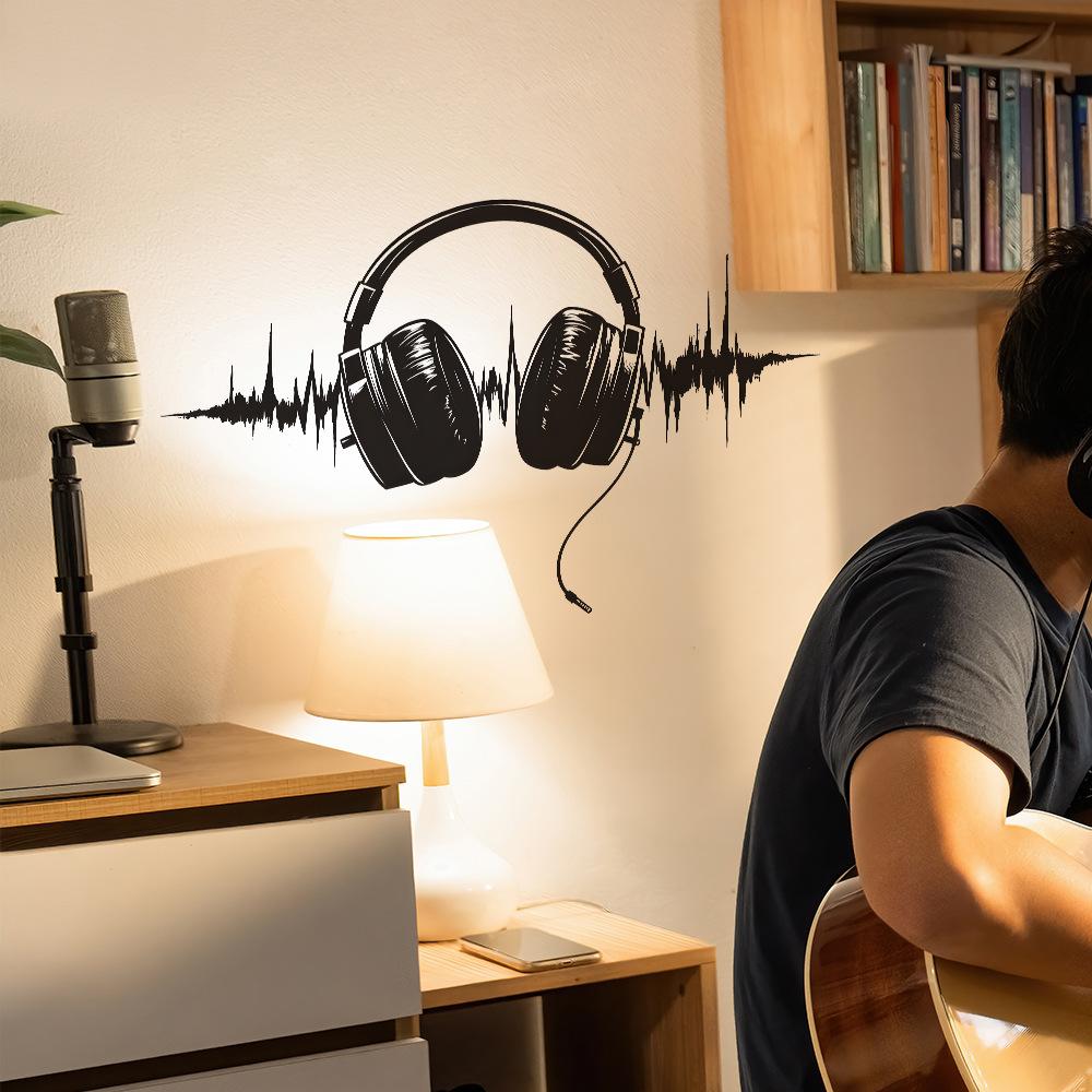 Ослепительные наушники Sonic Wire Спальня Гостиная Кабинет Украшение фона дома Наклейки на стену