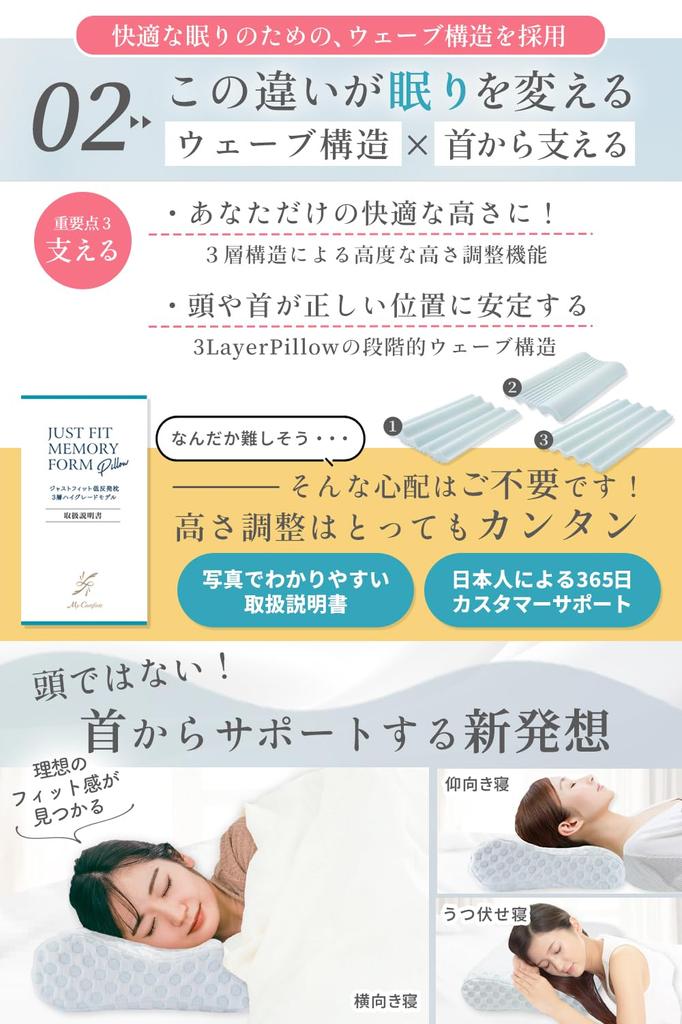 By a Sleep Expert X Height MyComfort Memory No Neck Pilow Sleeping Side Comfortable Sleeping Pillow Christmas [Supervised Adjustable] Pillow, Foam,