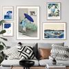 Katsushika Hokusai Kanagawa Great Wave плакаты винтажные японские настенные художественные принты холст живопись Декор фотографии для гостиной