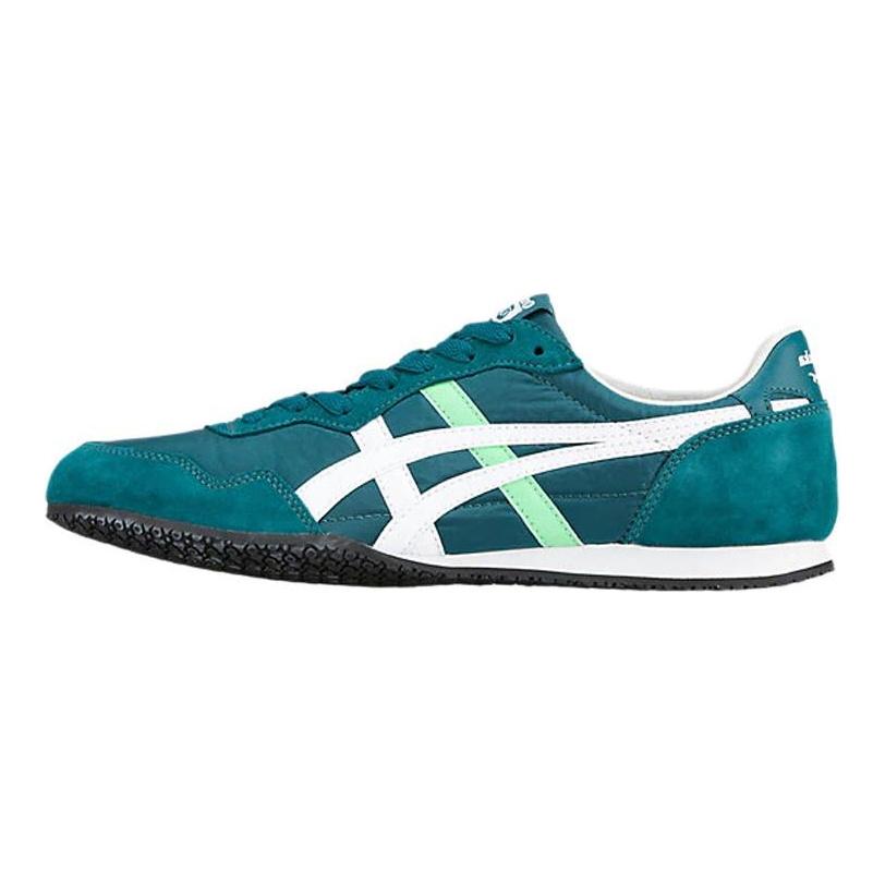 ONITSUKA TIGER Serrano Амортизация Нескользящие Износостойкие Низкие Повседневные Туфли Унисекс Зеленые 1183A237-300