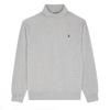 Polo Однотонный с вышивкой логотипа Свитшот с высоким воротом и длинным рукавом Мужской свитшот Серый 710951747-002