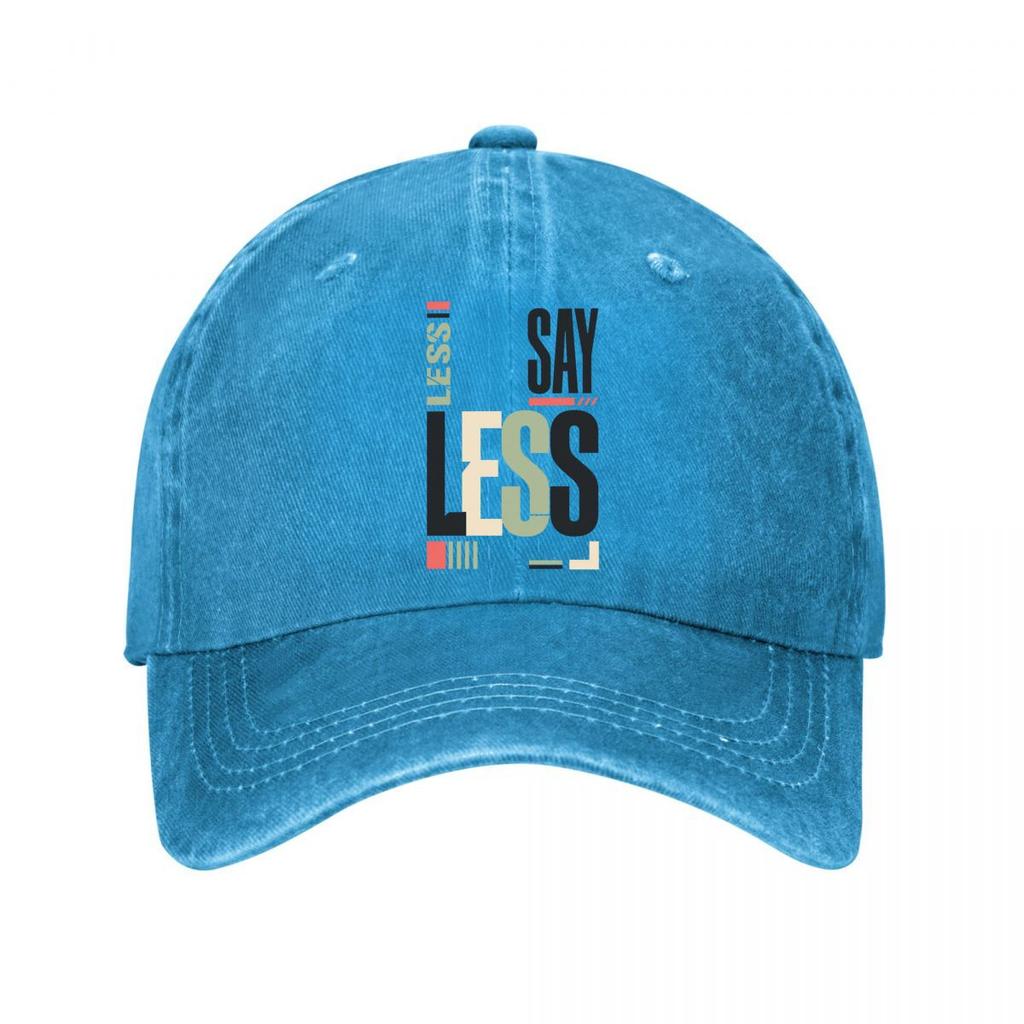 Minimal Bold Quiet Phrase Typography New Vintage Washed Cotton Baseball Cap Sun Hats
