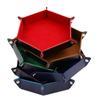 Bosque Hexagon Dice Tray PU Leather Dice Rolling Plate, Korea Representative Board Game