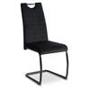 Lopez Upholstered Chair Black On Velvet Skids Modern