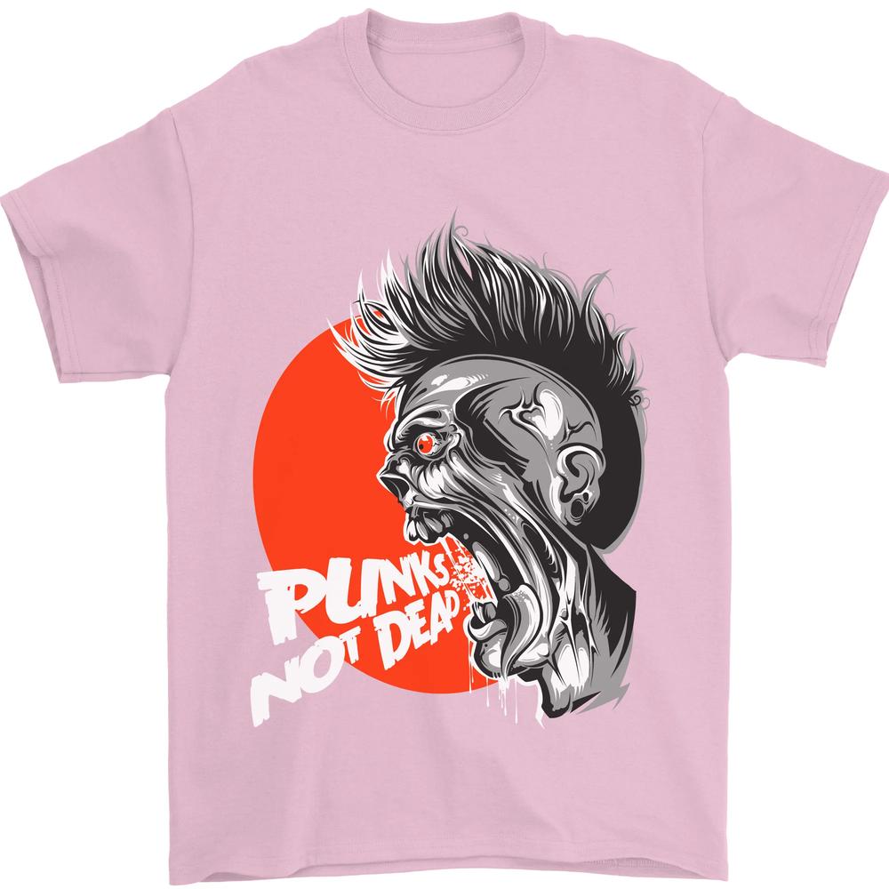 Punks Not Dead Rock Music Skull Unisexs TShirt 100 Cotton