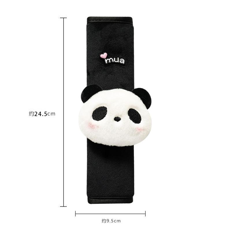 Милый игрушечный автомобильный чехол для ремня безопасности в виде животного для защиты шеи, мультяшная панда, чехол для ремня безопасности автомобиля, наплечная накладка, ремень, подушка