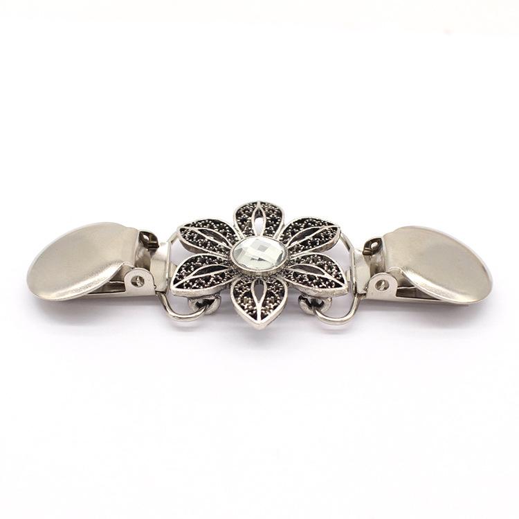 Модные металлические зажимы для одежды Классические цветочные маленькие зажимы Зажим-держатель для женского свитера, шали