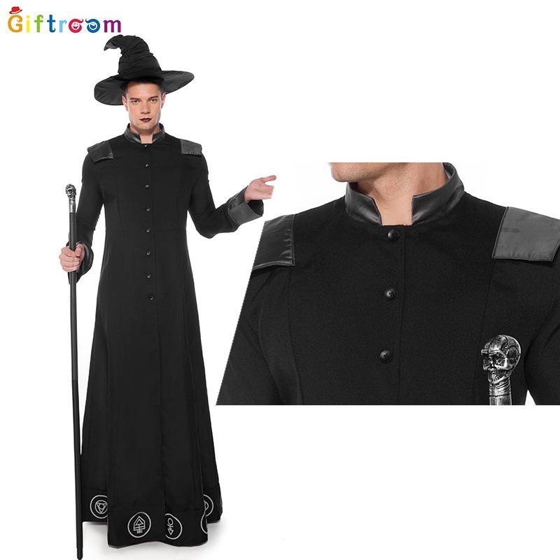 Halloween Adult Costumes Witch Demon Clothes, Gothic Vampire Witch Ghost Festival Party Costumes