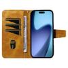 Для iPhone 17 Кожаный чехол-кошелек с подставкой, с тисненым узором в виде сетки, чехол для телефона с ремешком