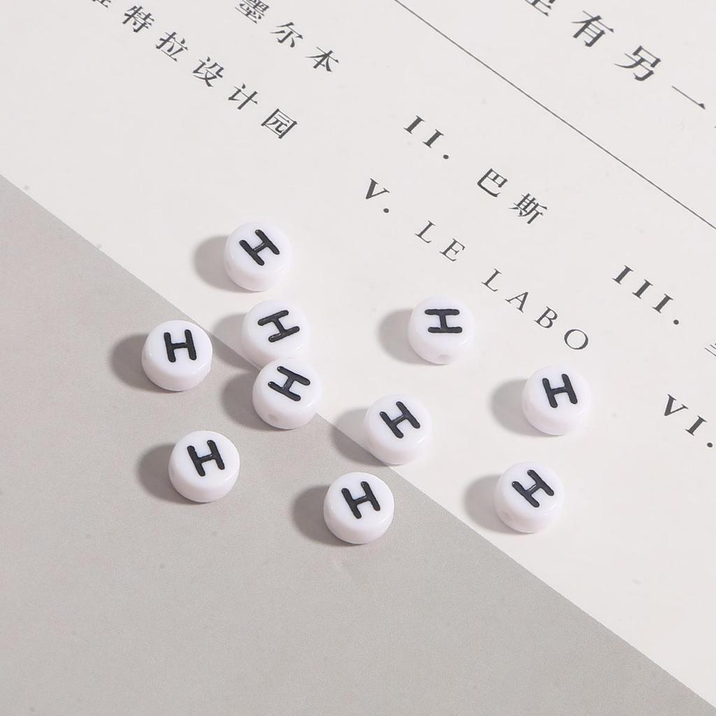 100 шт. бусины с буквами, круглые бусины с буквами алфавита, акриловые бусины, сделай сам, изготовление ювелирных изделий, браслет, ожерелье, аксессуары