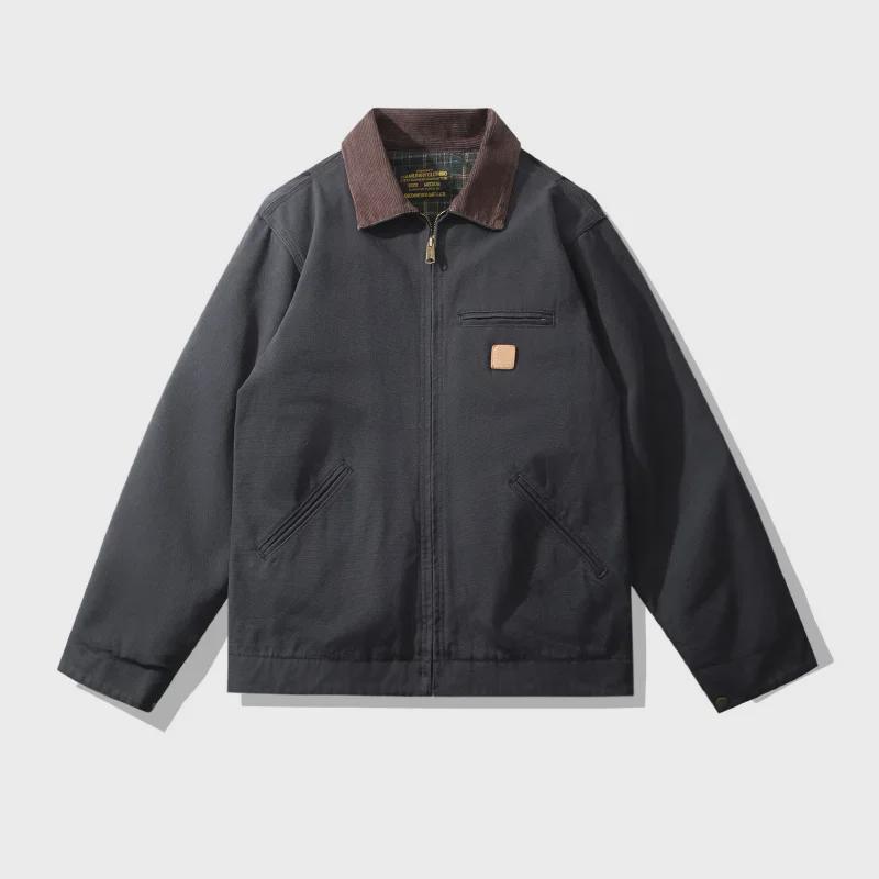 OKONKWO CleanFit Detroit Interstellar Canvas Jacket - Santa Fe J97 Thickened Design