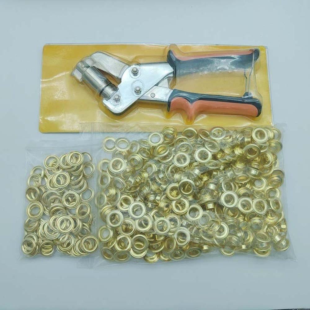 Hand Press Eyelet Setter with Grommets Hole Punch Pliers Lightweight Manual Puncher  Cardboard