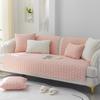Simple Winter Solid Color Sofa Cushion Winter Soft Short Plush Cushions Seat Cushions Cover Towel Sofa Cover Non-Slip Thickened