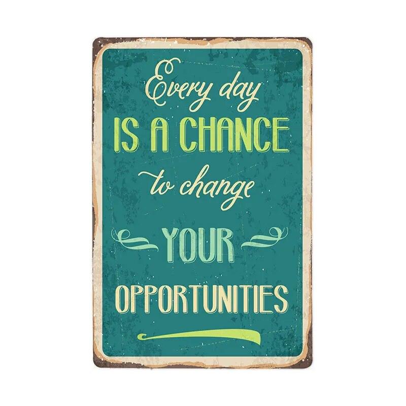 Proverb About Life Retro Metal Sign Bar Wall Decor Family Vintage Plaques Art Poster 20x30 Cm