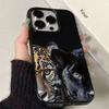 Чехол для телефона с модным рисунком «Леопард Черная Пантера», подходит для iPhone 17 16 15 14 13 12 11 Pro/Max/Plus, противоударный