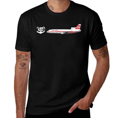Футболка с изображением самолета TWA L-1011 Tristar, мужская футболка из плотного хлопка, дизайнерская футболка.