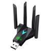 USB WiFi Адаптер Двухдиапазонный 1200 Мбит/с Беспроводная Сетевая Карта 2,4 ГГц 5 ГГц WiFi Донгл с 4 Внешними Антеннами для Настольного Компьютера Ноутбука ПК Windows Mac