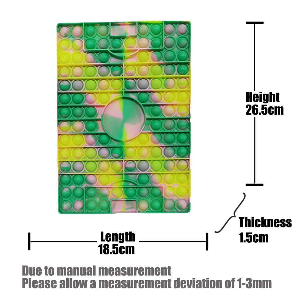 Нетоксичные Большой Размер 20См Радужные Квадратные Пузырьковые Игрушки-Антистресс Для Детей и Взрослых Снятие Стресса Сжимаемые Подарок 20См 30См Xxl