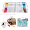 24 Color Acrylic Marker Paint Art Brush Marker Pen for 3D Printed Models Coloring Water Based Ink Pen