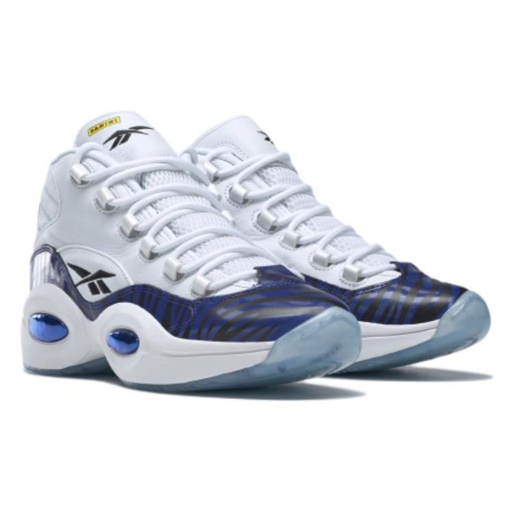 Panini X Reebok Question Mid Tiger Prizm Unisex Sneakers White Footwear-White Classic-Cobalt HQ1097