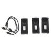 3Pcs Drone Battery Pack 1800mah 3.7V Lithium Set Replacement with Charging Cable for 811 Remote