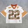 Футболка Y2K American Harajuku Hip Hop Fashion Football Jersey Streetwear Vintage Casual Breathable Splicing Free Short Sleeve