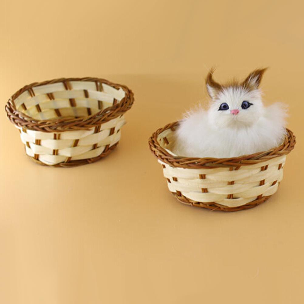 Прекрасная имитация животного, кукла, плюшевая мини-корзина, кошка, кролик, собака, детская рождественская игрушка, подарок на Рождество и день рождения