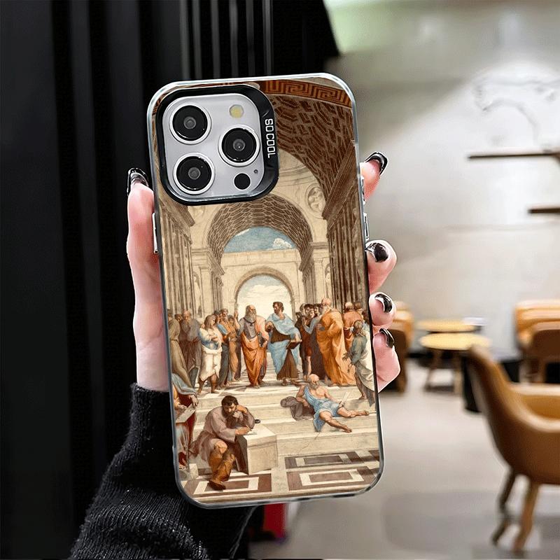Эстетика Возрождения Искусство Живопись Мягкий Чехол для Телефона для iPhone 15 16 17 Pro Max 17Air 16E 14 Plus 13 12 Mini Ударопрочный Чехол Ba