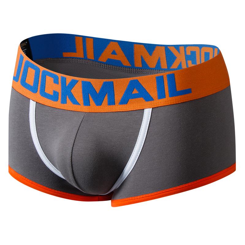 Мужские трусы-боксеры JOCKMAIL с цветными блоками и низкой посадкой, с открытой спиной, дышащие спортивные плавки, трусы