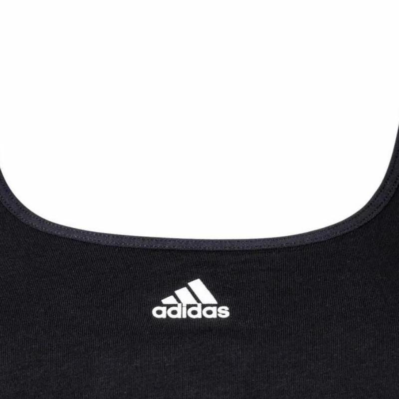 adidas Однотонный спортивный бюстгальтер Женское нижнее белье Черный 4A7H11-BLACK