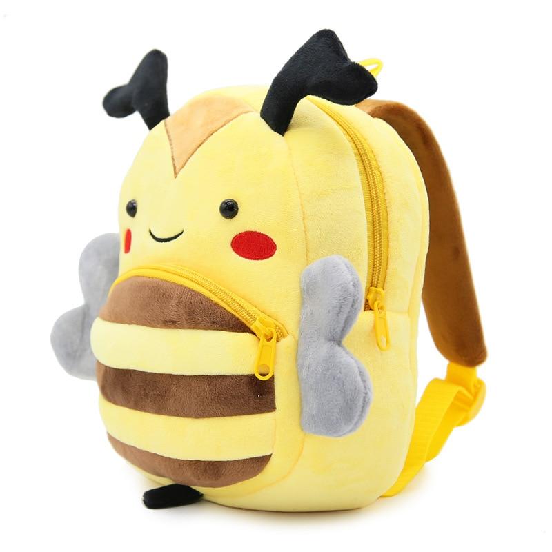 Kids Backpack Bee Model Plus Size 26x24x10cm Yellow Cute Cartoon School Bag for Kindergarten Elementary