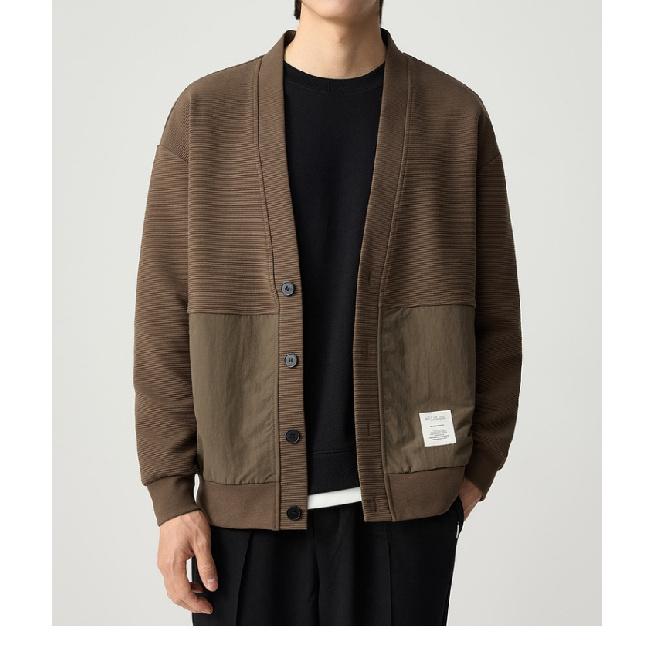 Простой стиль осенний мужской вязаный кардиган для молодежи мужской корейский стиль универсальный осенне-зимний пара серый с отложным воротником свитер пальто