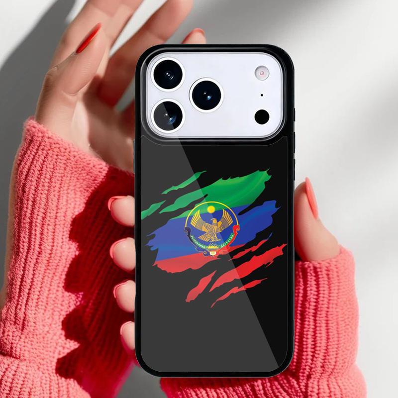 Dagestan National Flag Phone Case for iPhone 17 16 15 14 13 Pro Max Back Cover for 12 11 Pro Coque