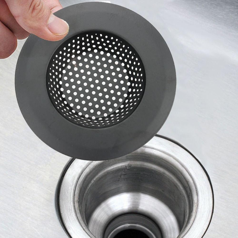Черный фильтр для кухонной мойки из нержавеющей стали, противозасоряющийся фильтр для сливного отверстия, фильтр для бассейна