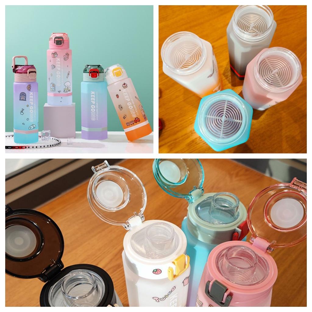 Пластиковый шестигранный стакан 700 мл с механизмом блокировки и удобной ручкой для переноски. Доступны градиентные цвета.