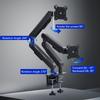 Подставка для двух мониторов с газовыми пружинными кронштейнами и универсальным основанием