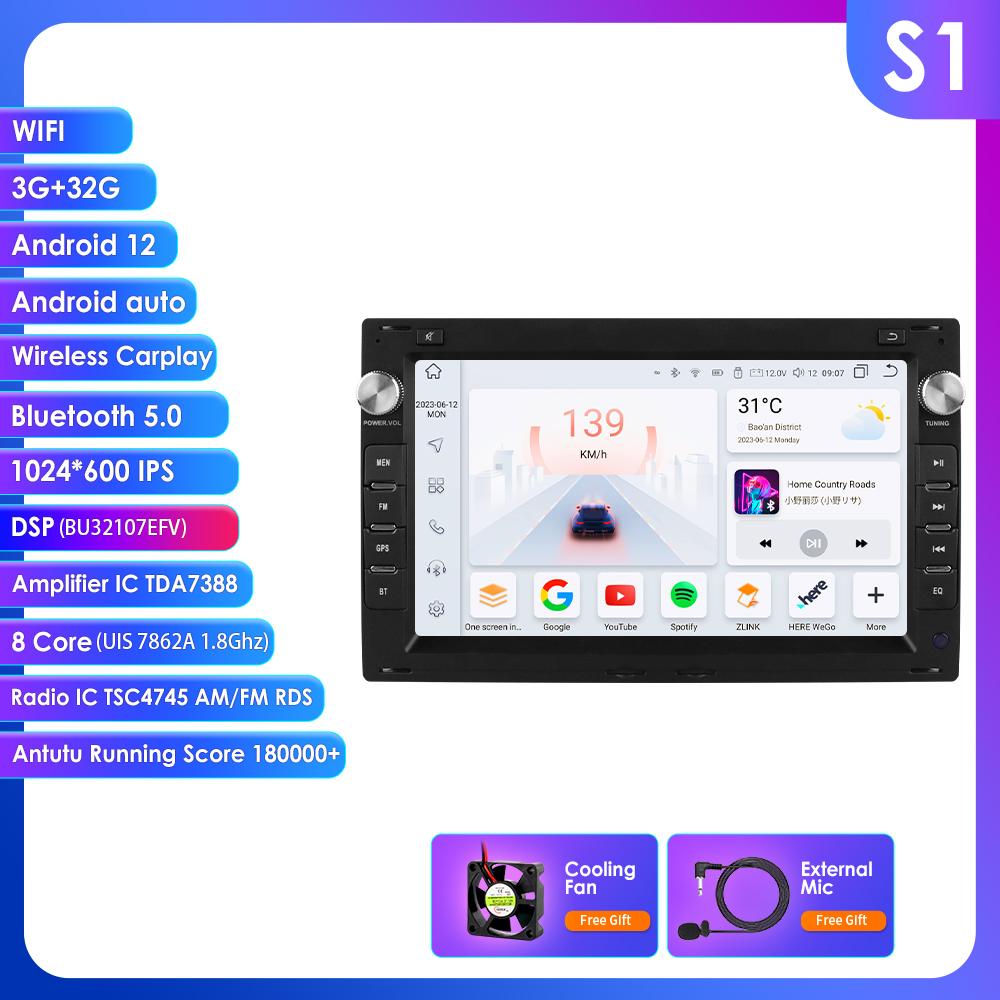 Hizpo Intelligent Screen 8Core DSP Car Multimedia Player for VW Golf 4 Passat POLO Transport T5 Multivan Seat Jetta CarCarplay 4G Autoradio AI GPS