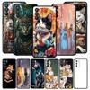 Чехол для телефона Cover For Oppo A17 A31 A54 A57 A78 A79 Find X5 X6 Reno 7 8 10 11 12 13 F Pro Мягкий ТПУ корпус Животное Кот Татуировка Capas
