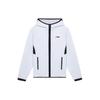Li Ning Sports Basketball Series Color Block Outdoor Casual Sports Hoodie Zip-Up Hoodie Long Sleeves Unisex Hoodies Standard-White AWDSC13-2